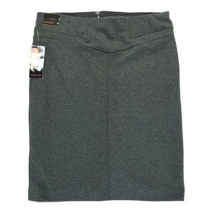 NWT $59 Jennifer & Grace Midi Skirt Size 10 lined Grey Zip Seam